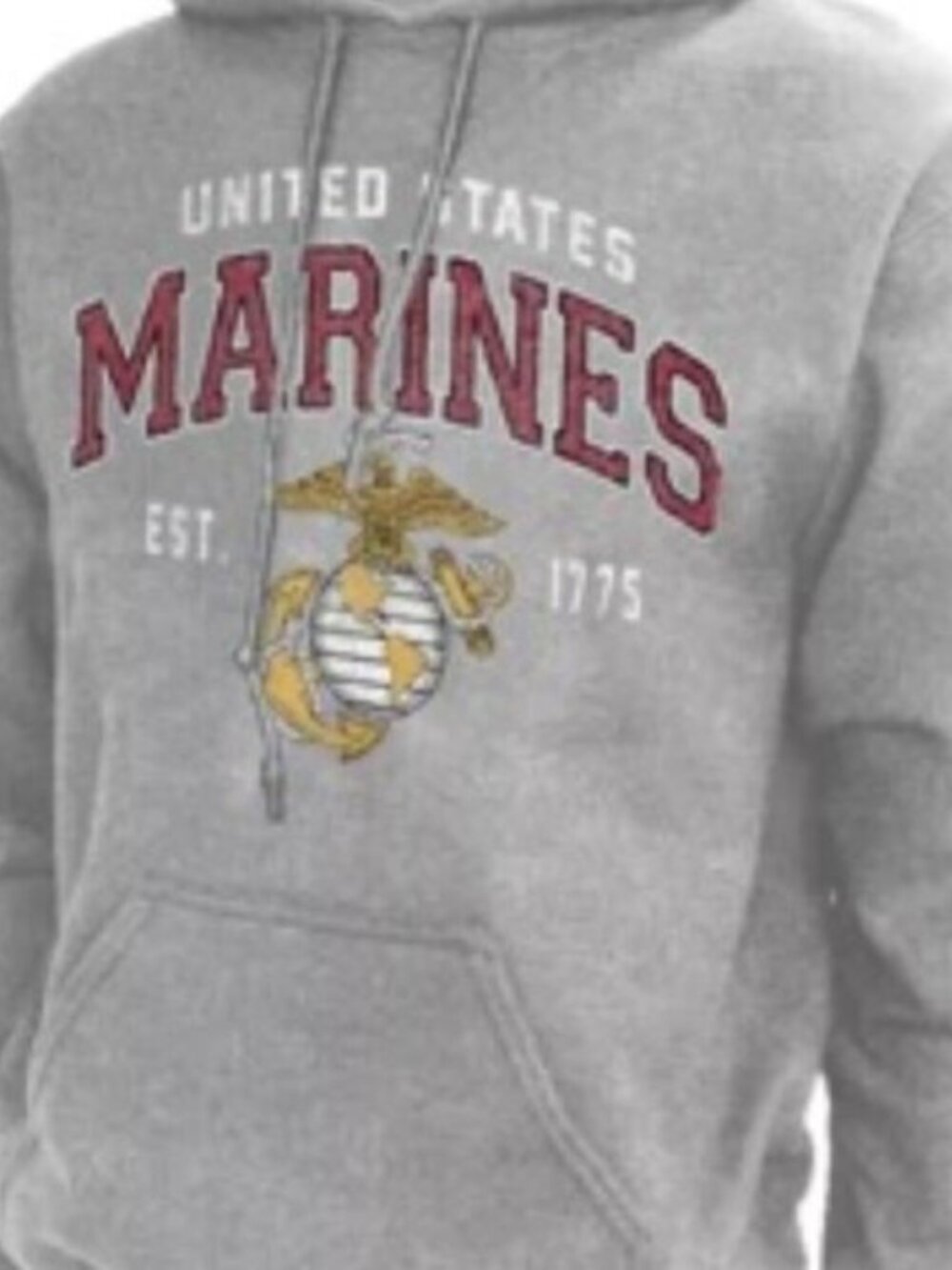 Joe Blow's T's U.S. Marine's Men's Hoodie Sweatshirt Vintage Logo